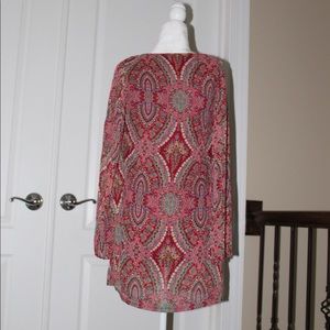 NWT. Long sleeve pattern dress.